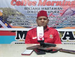 Depidar SOKSI Papua Gelar Coffee Morning Bersama Wartawan, HYU: SOKSI Siap Terjemahkan Visi dan Misi Ketua DPD Partai Golkar Papua